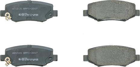 AISIN BPFI-2017 - Гальмівні колодки, дискові гальма autocars.com.ua