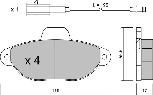 Aisin BPFO-1001 - Тормозные колодки, дисковые, комплект autodnr.net