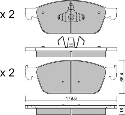 Key Parts KBP2443 - Гальмівні колодки, дискові гальма autocars.com.ua