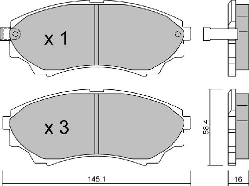 Aisin BPFO-1909 - Тормозные колодки, дисковые, комплект avtokuzovplus.com.ua