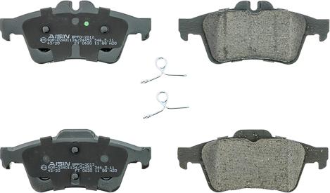 AISIN BPFO-2012 - Гальмівні колодки, дискові гальма autocars.com.ua