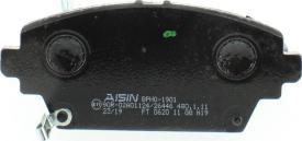 AISIN BPHO-1901 - Тормозные колодки, дисковые, комплект autodnr.net