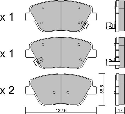 Aisin BPHY-1012 - Тормозные колодки, дисковые, комплект avtokuzovplus.com.ua