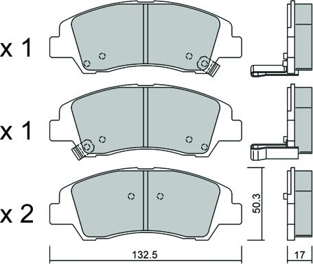 Aisin BPHY-1013 - Гальмівні колодки, дискові гальма autocars.com.ua