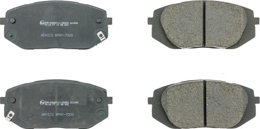 AISIN BPHY-7000 - Гальмівні колодки, дискові гальма autocars.com.ua