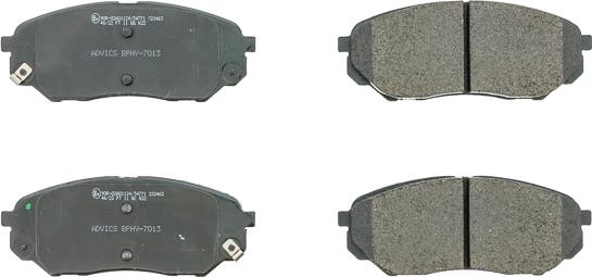 AISIN BPHY-7013 - Гальмівні колодки, дискові гальма autocars.com.ua