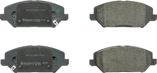 AISIN BPHY-7014 - Гальмівні колодки, дискові гальма autocars.com.ua