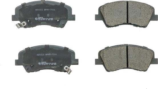 AISIN BPHY-7016 - Гальмівні колодки, дискові гальма autocars.com.ua