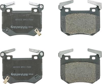 AISIN BPKI-7000 - Гальмівні колодки, дискові гальма autocars.com.ua