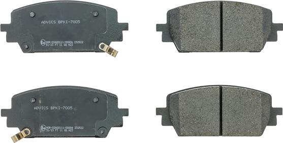 AISIN BPKI-7005 - Гальмівні колодки, дискові гальма autocars.com.ua