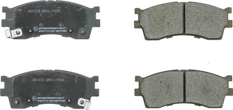 AISIN BPKI-7008 - Гальмівні колодки, дискові гальма autocars.com.ua