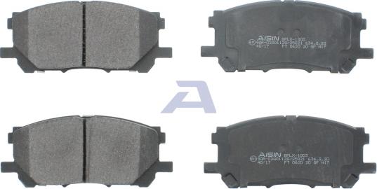 AISIN BPLX-1003 - Гальмівні колодки, дискові гальма autocars.com.ua