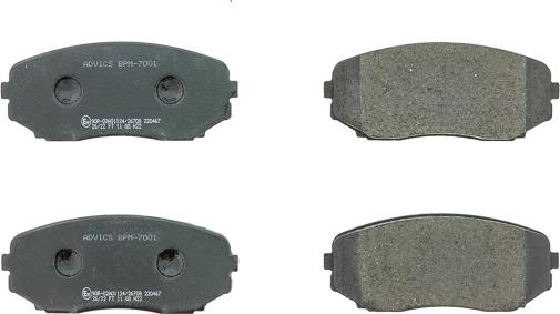 AISIN BPM-7001 - Гальмівні колодки, дискові гальма autocars.com.ua