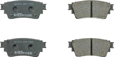 AISIN BPM-7002 - Гальмівні колодки, дискові гальма autocars.com.ua