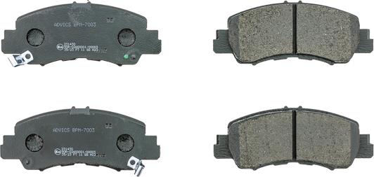 AISIN BPM-7003 - Гальмівні колодки, дискові гальма autocars.com.ua
