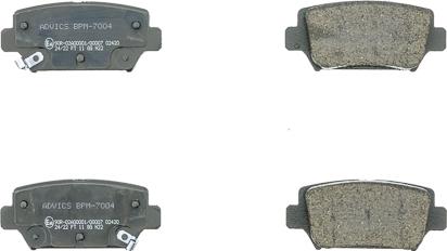 AISIN BPM-7004 - Гальмівні колодки, дискові гальма autocars.com.ua