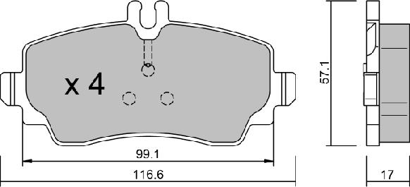 Aisin BPMB-1003 - Гальмівні колодки, дискові гальма autocars.com.ua