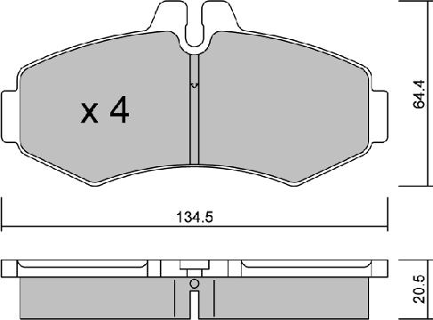 AISIN BPMB-1011 - Гальмівні колодки, дискові гальма autocars.com.ua