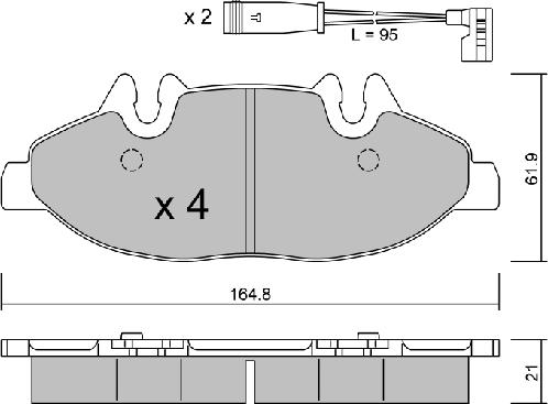 AISIN BPMB-1012 - Тормозные колодки, дисковые, комплект avtokuzovplus.com.ua