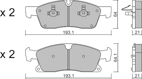 Aisin BPMB-1018 - Тормозные колодки, дисковые, комплект avtokuzovplus.com.ua