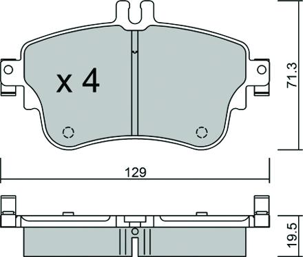 AISIN BPMB-1019 - Гальмівні колодки, дискові гальма autocars.com.ua