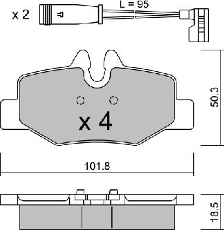 Aisin BPMB-2005 - Тормозные колодки, дисковые, комплект avtokuzovplus.com.ua