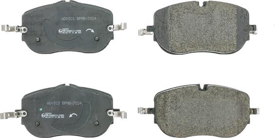 AISIN BPMB-7024 - Гальмівні колодки, дискові гальма autocars.com.ua