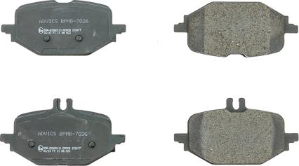 AISIN BPMB-7026 - Гальмівні колодки, дискові гальма autocars.com.ua