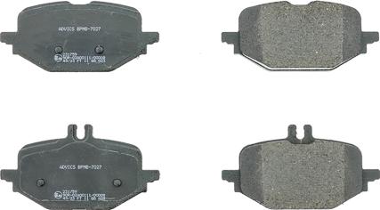 AISIN BPMB-7027 - Гальмівні колодки, дискові гальма autocars.com.ua