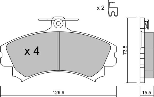 Aisin BPMI-1004 - Гальмівні колодки, дискові гальма autocars.com.ua