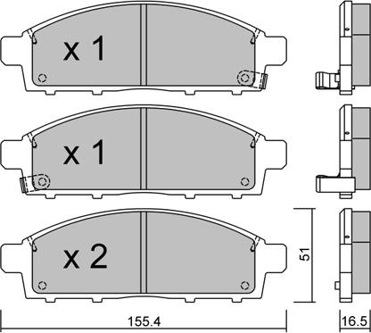 Aisin BPMI-1005 - Гальмівні колодки, дискові гальма autocars.com.ua