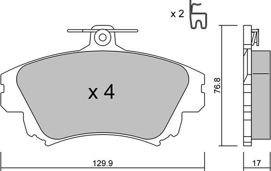 AISIN BPMI-1006 - Тормозные колодки, дисковые, комплект avtokuzovplus.com.ua