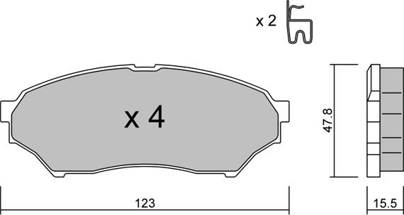 Aisin BPMI-2004 - Тормозные колодки, дисковые, комплект avtokuzovplus.com.ua