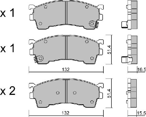 Aisin BPMZ-1003 - Гальмівні колодки, дискові гальма autocars.com.ua