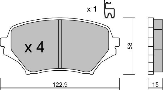 Aisin BPMZ-1004 - Тормозные колодки, дисковые, комплект avtokuzovplus.com.ua