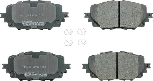 AISIN BPMZ-1012 - Гальмівні колодки, дискові гальма autocars.com.ua