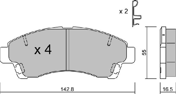 Aisin BPMZ-1905 - Гальмівні колодки, дискові гальма autocars.com.ua