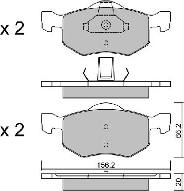 Aisin BPMZ-1908 - Гальмівні колодки, дискові гальма autocars.com.ua