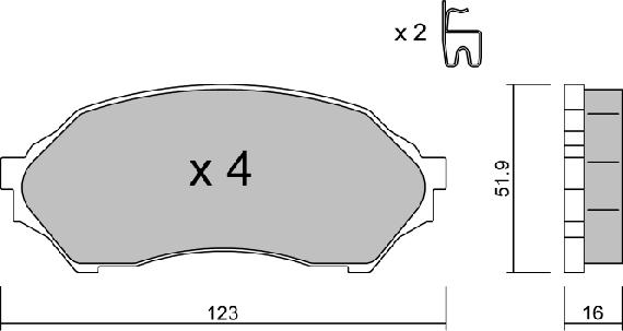 Aisin BPMZ-1909 - Тормозные колодки, дисковые, комплект avtokuzovplus.com.ua