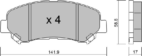 AISIN BPNI-1004 - Тормозные колодки, дисковые, комплект avtokuzovplus.com.ua