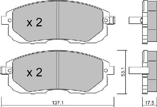 Aisin BPNI-1005 - Тормозные колодки, дисковые, комплект avtokuzovplus.com.ua