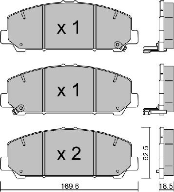 Protechnic PRP1881 - Гальмівні колодки, дискові гальма autocars.com.ua