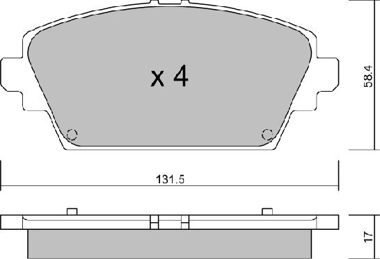 Aisin BPNI-1015 - Гальмівні колодки, дискові гальма autocars.com.ua