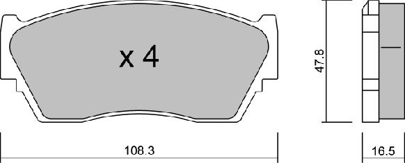 Aisin BPNI-1902 - Тормозные колодки, дисковые, комплект autodnr.net