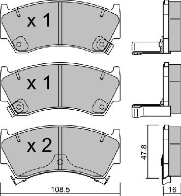 Aisin BPNI-1916 - Тормозные колодки, дисковые, комплект avtokuzovplus.com.ua