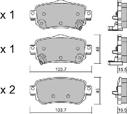 Aisin BPNI-2009 - Тормозные колодки, дисковые, комплект avtokuzovplus.com.ua