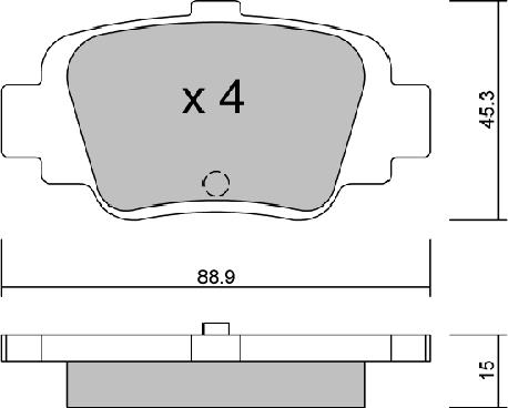 AISIN BPNI-2903 - Тормозные колодки, дисковые, комплект avtokuzovplus.com.ua