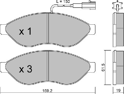 AISIN BPPE-1002 - Тормозные колодки, дисковые, комплект autodnr.net