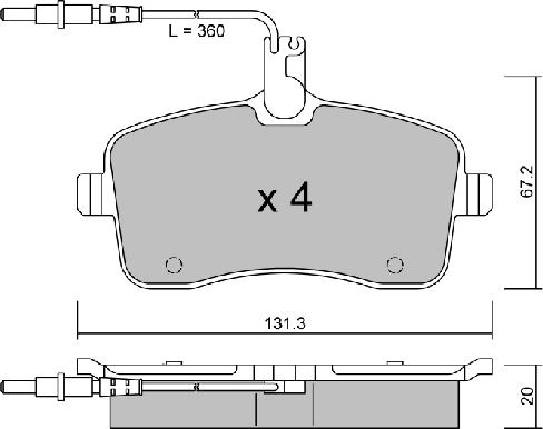 AISIN BPPE-1009 - Гальмівні колодки, дискові гальма autocars.com.ua