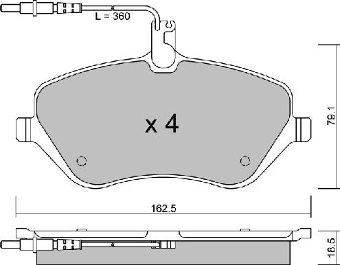 Aisin BPPE-1011 - Тормозные колодки, дисковые, комплект avtokuzovplus.com.ua